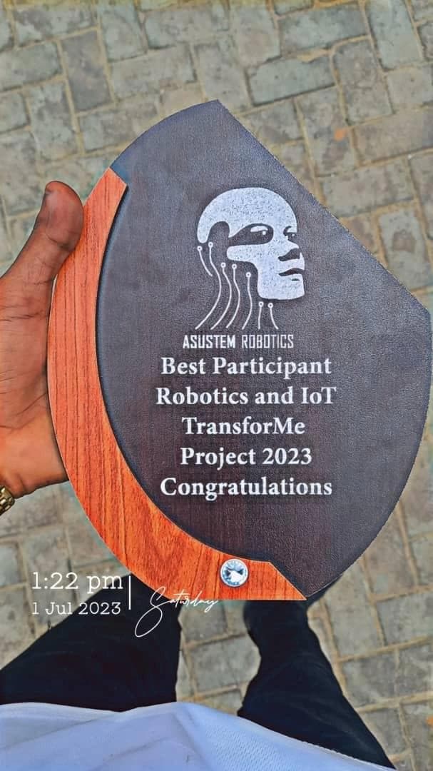 Best Participant award for robotics and IoT