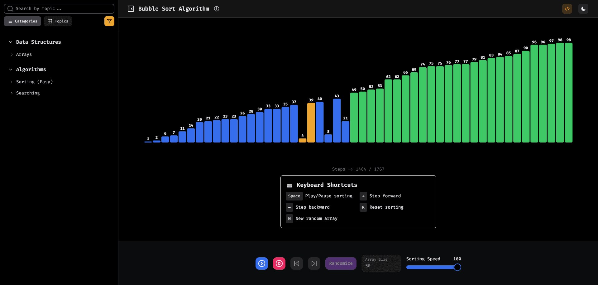 An image of the DS.AlgoDeck - Interactive Learning Platform project.